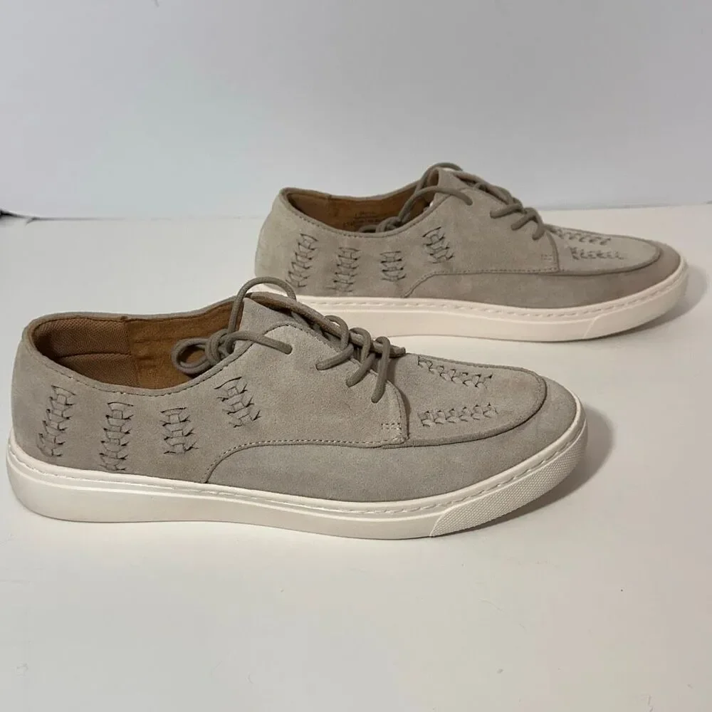 Comfortiva Align Thayer Natural Suede Leather Sneakers Gray | Women Size 9.5
